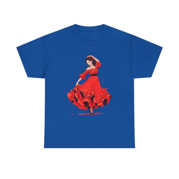 Unisex Tee with a flamenco dancer in red dress design