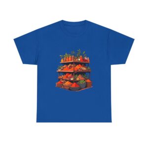 Unisex heavy cotton tee with an illustration of aromatic spices on display