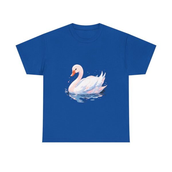 Unisex heavy cotton tee with an elegant swan on water design