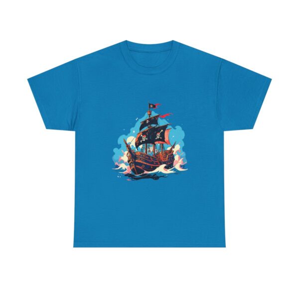 Unisex Tee with a pirate ship in action design