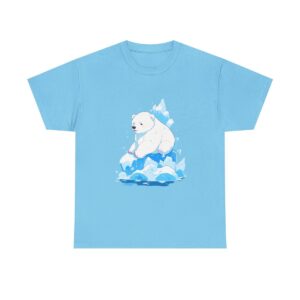 Unisex Tee with a cute polar bear on ice design