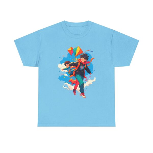 Unisex Tee with kids flying kites design