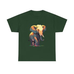 Unisex Tee with a colorful exotic elephant design