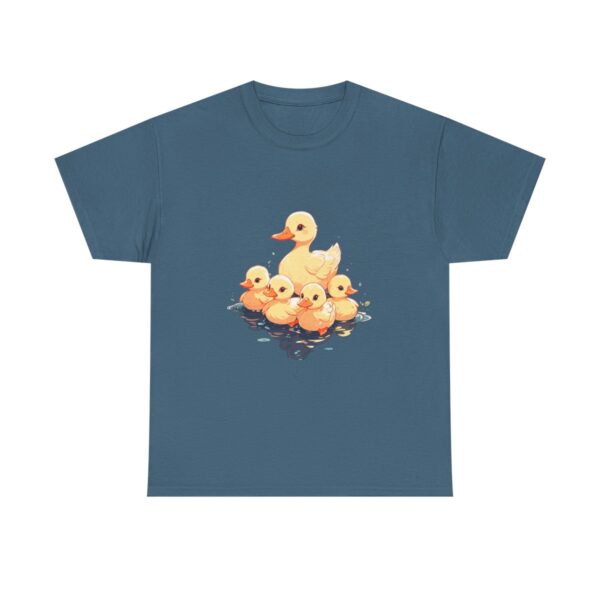 Cute ducklings swimming in water design on a T-shirt