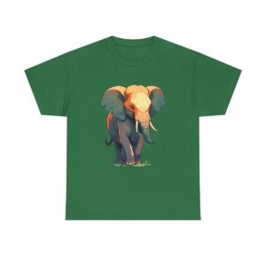 Unisex Tee with a colorful exotic elephant design