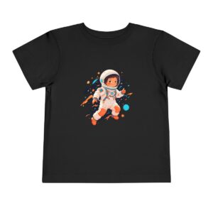 Toddler Short Sleeve Tee with a cute astronaut in space design