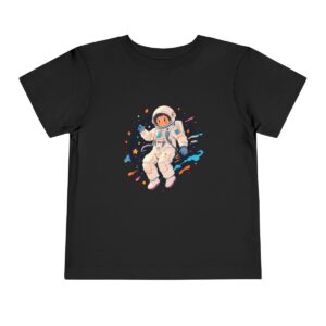 Toddler Short Sleeve Tee with astronaut in space design