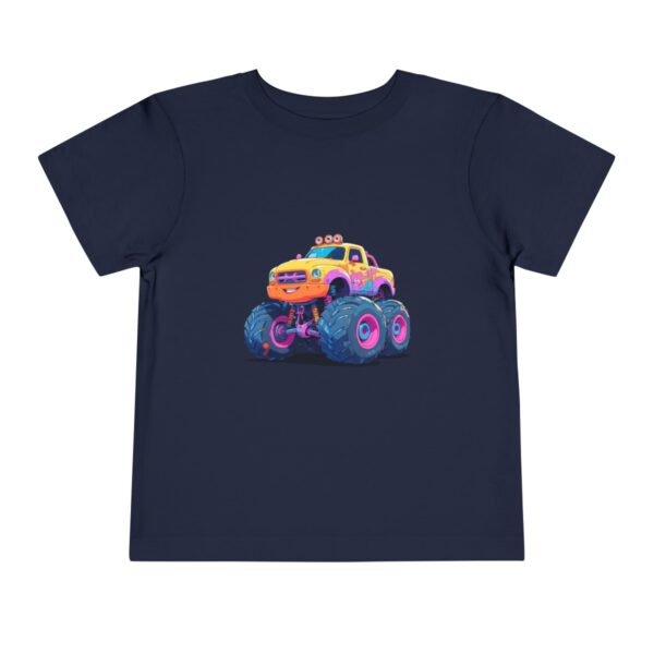 Toddler Short Sleeve Tee with vibrant monster truck design