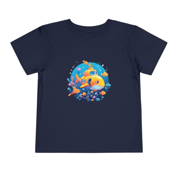 Toddler Short Sleeve Tee with colorful submarine and fish design