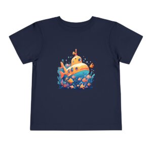 Toddler Short Sleeve Tee with colorful submarine and sea life design