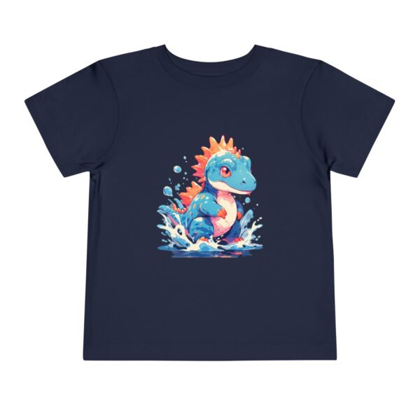 Toddler Short Sleeve Tee with adorable blue and orange spinosaurus design