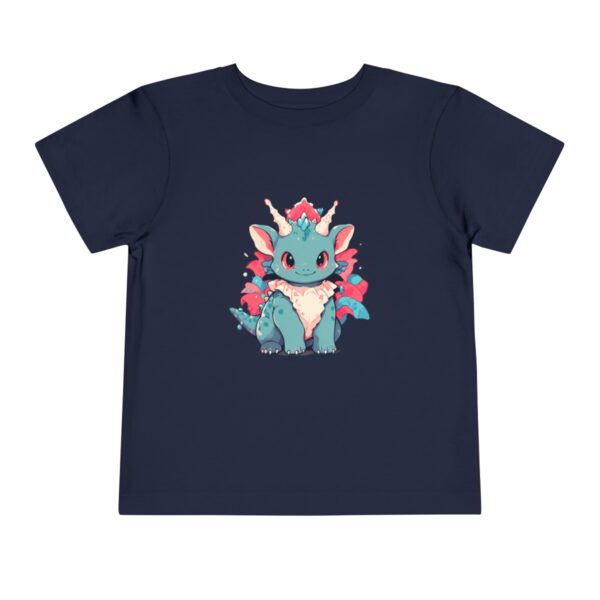 Toddler Short Sleeve Tee with adorable blue and white dragon design