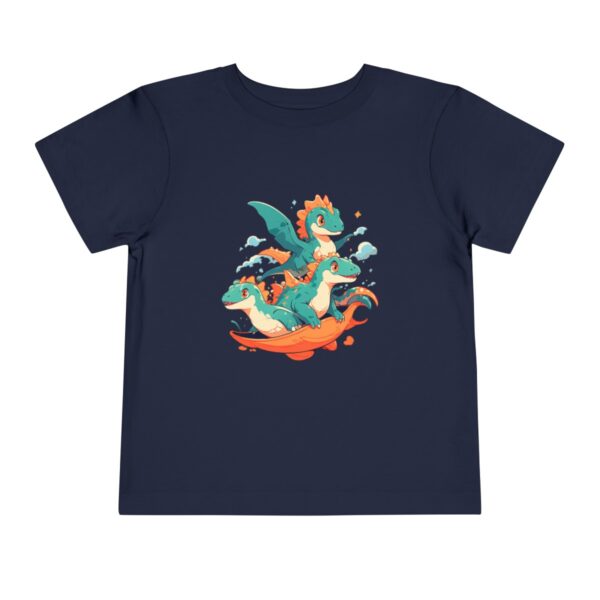 Toddler Short Sleeve Tee with three cute baby dinosaurs design