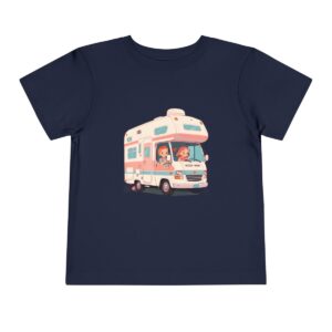 Toddler Short Sleeve Tee with cute RV and characters design