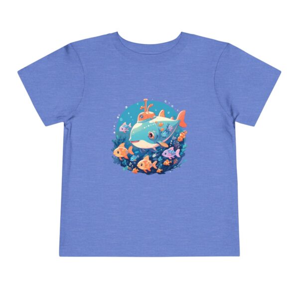 Toddler Short Sleeve Tee with playful submarine and fish design