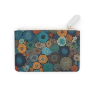 Organic shapes clustered like cells forming a mosaic on a Mini Clutch Bag