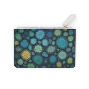 Organic cell-like shapes forming a mosaic on a Mini Clutch Bag