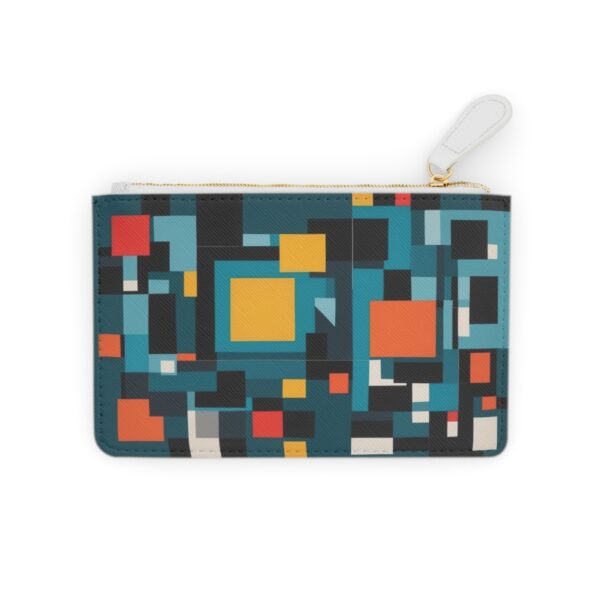 Modern geometric design with squares and rectangles on a Mini Clutch Bag