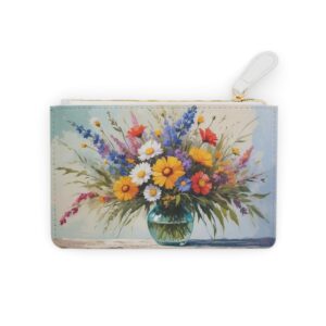 Impressionistic bouquet of wildflowers arranged artfully on a Mini Clutch Bag.