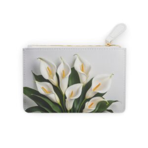 Mini Clutch Bag with Delicate White Flower Design