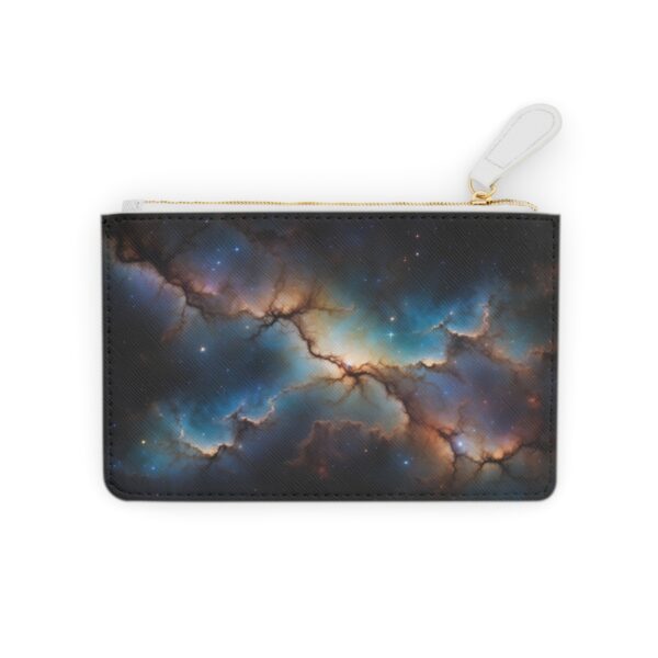 Mini clutch bag with cosmic clouds and star clusters in an interstellar mosaic