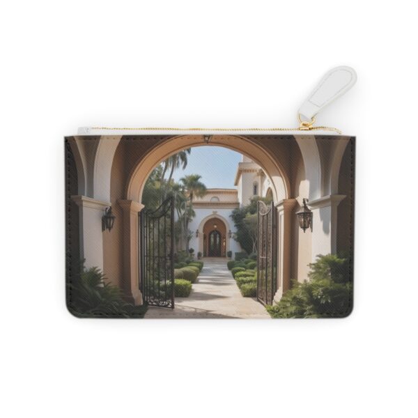 Elegant Mini Clutch Bag with Opulent Gateways and Arches Inspired by 1920s Architecture