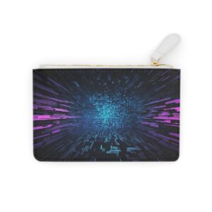 Pixelated gradient digital mosaic on a Mini Clutch Bag