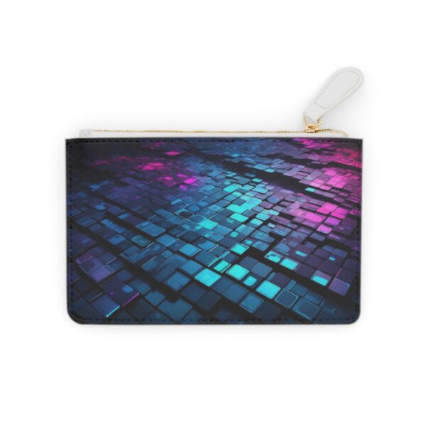 Digital mosaic with pixelated gradients and contrasts on a Mini Clutch Bag