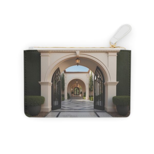 Elegant Mini Clutch Bag with Opulent Gateways and Arches Inspired by 1920s Architecture