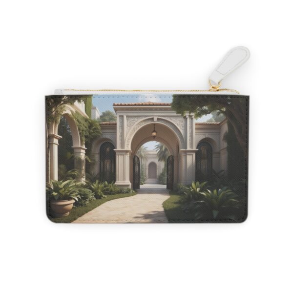 Chic Mini Clutch Bag with Opulent Gateways and Arches Inspired by 1920s Architecture