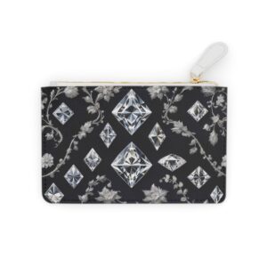 Luxurious Mini Clutch Bag with Radiant Diamond Patterns on Rich Velvet