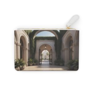 Chic Mini Clutch Bag with Opulent Gateways and Arches Inspired by 1920s Architecture