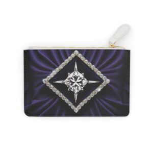 Elegant Mini Clutch Bag with Radiant Diamond Patterns on Rich Velvet