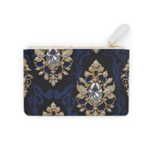 Chic Mini Clutch Bag with Radiant Diamond Patterns on Rich Velvet