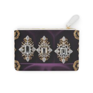 Chic Mini Clutch Bag with Radiant Diamond Patterns on Rich Velvet