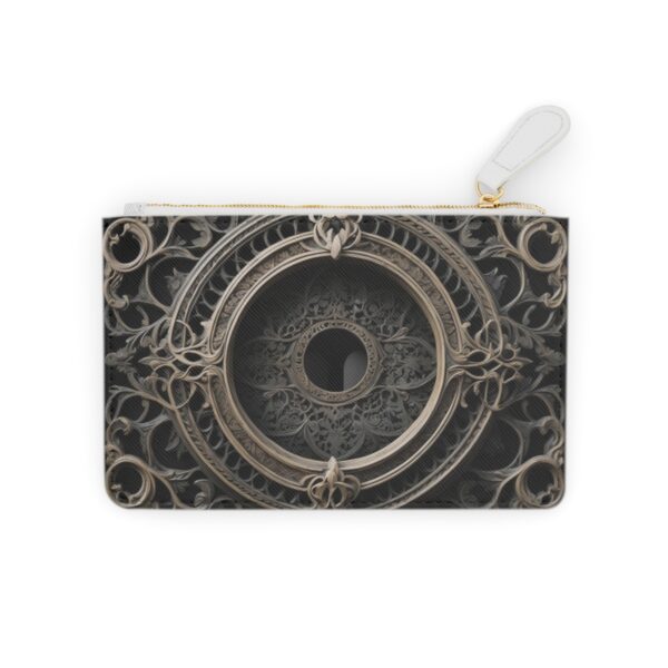 Stylish Mini Clutch Bag with Intricate Keyhole Patterns and a Hint of Mystery and Elegance