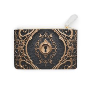 Luxurious Mini Clutch Bag with Intricate Keyhole Patterns and a Hint of Mystery and Elegance