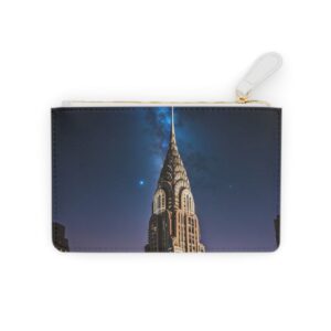 Chrysler Building spire with a starry night sky backdrop