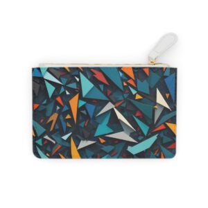 Asymmetrical shards in a harmonious abstract display on a Mini Clutch Bag