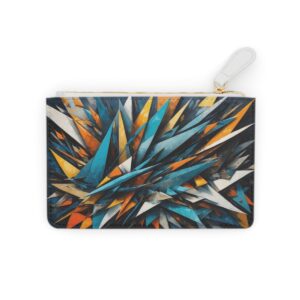 Harmonious abstract display with asymmetrical shards on a Mini Clutch Bag