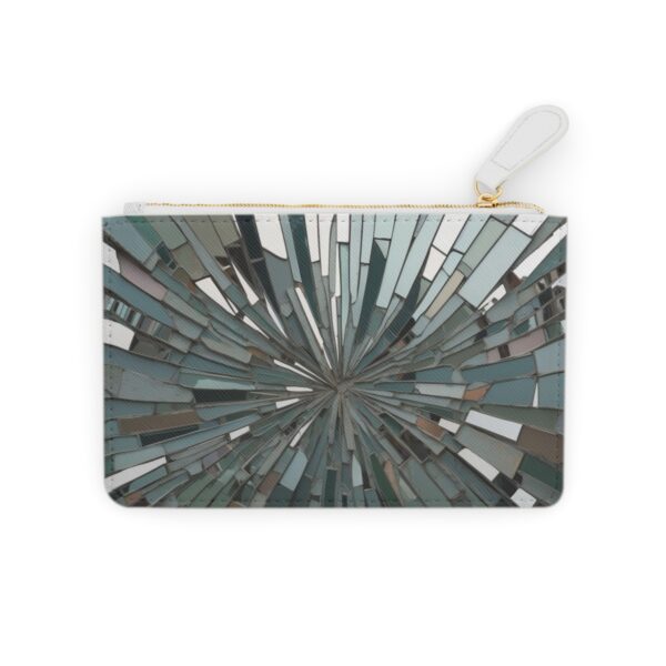 Fragmented mirror pieces reflecting muted colors on a Mini Clutch Bag