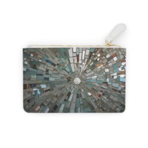 Reflective fragmented mirror design on a Mini Clutch Bag