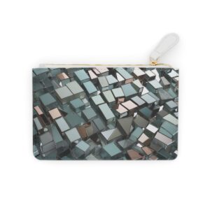 Fragmented mirror pieces in a muted color palette on a Mini Clutch Bag