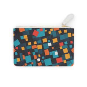 Abstract geometric design with squares and rectangles on a Mini Clutch Bag