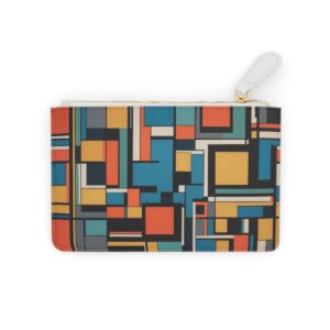 Modern geometric design with squares and rectangles on a Mini Clutch Bag