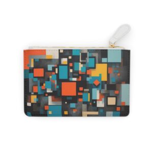 Colorful geometric abstraction with squares and rectangles on a Mini Clutch Bag