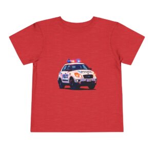 Toddler Short Sleeve Tee with a police car design