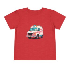 Toddler Short Sleeve Tee with a cute ambulance design