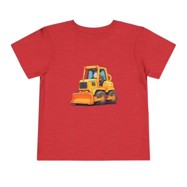 Toddler Short Sleeve Tee with a cute yellow bulldozer design