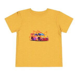 Toddler Short Sleeve Tee with colorful race car design